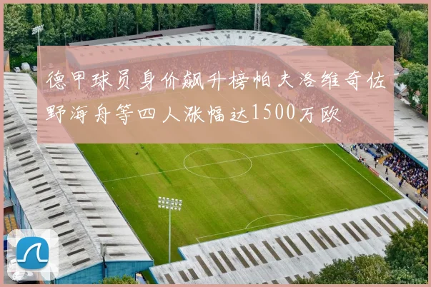 德甲球员身价飙升榜帕夫洛维奇佐野海舟等四人涨幅达1500万欧